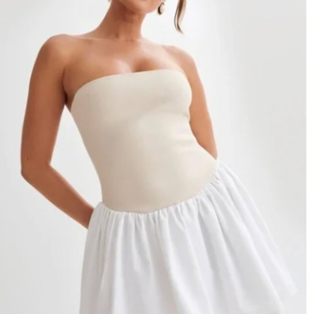 Meshki Hannah Knit and Linen Mini Dress XS